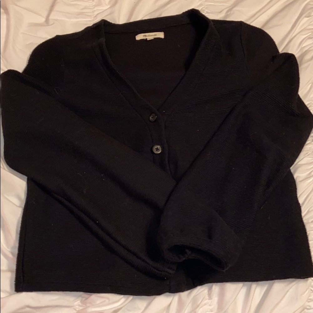 Madewell puff sleeve cardigan